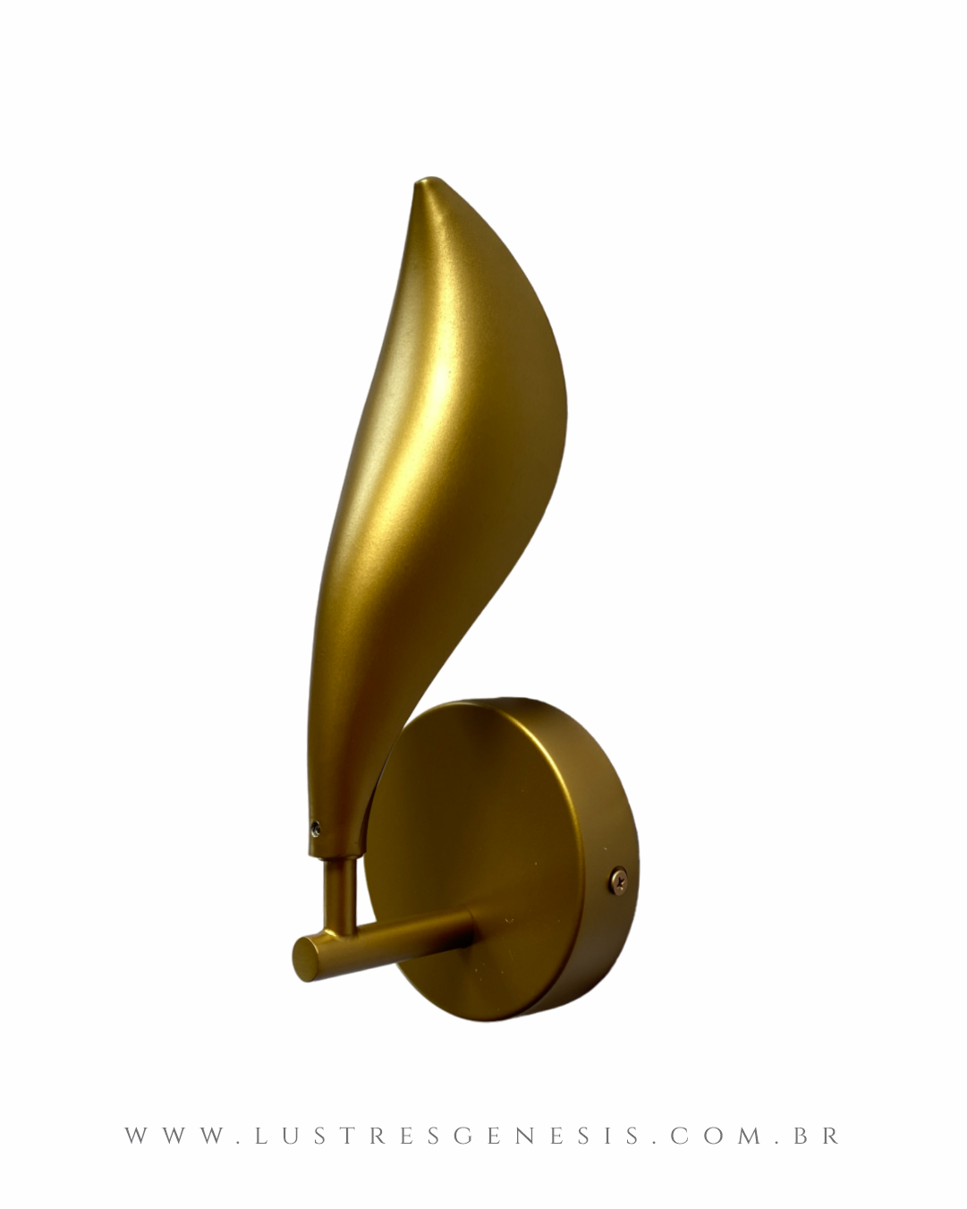 Arandela Moderna de LED Ark dourado, modelo BL001WBK, ideal para quarto, cabeceira de cama, lavabo e hall de entrada. Lustres Genesis loja online de Lustres e Iluminação Decorativa